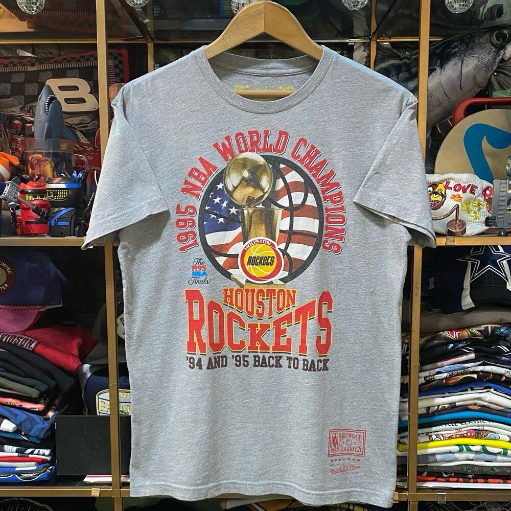 Mitchell & Ness Houston Rockets 1995 NBA Champions T-Shirt Mens Small